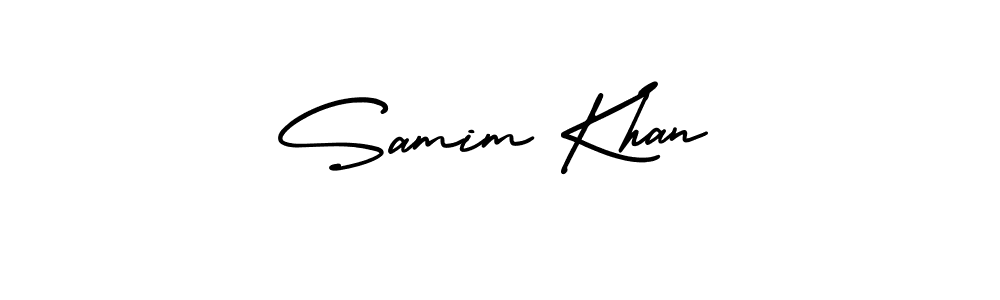 How to make Samim Khan signature? AmerikaSignatureDemo-Regular is a professional autograph style. Create handwritten signature for Samim Khan name. Samim Khan signature style 3 images and pictures png