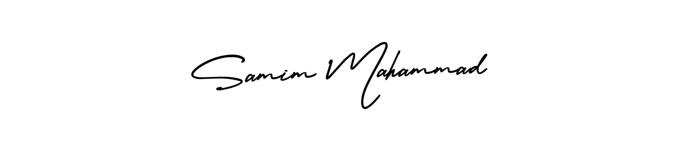 How to Draw Samim Mahammad signature style? AmerikaSignatureDemo-Regular is a latest design signature styles for name Samim Mahammad. Samim Mahammad signature style 3 images and pictures png