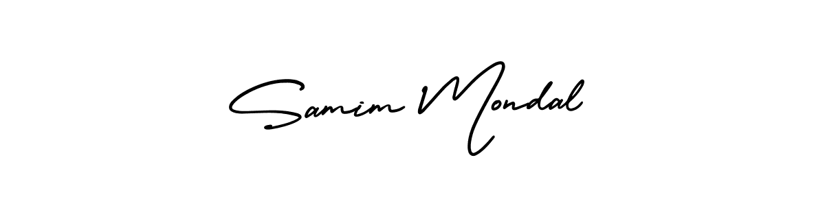 AmerikaSignatureDemo-Regular is a professional signature style that is perfect for those who want to add a touch of class to their signature. It is also a great choice for those who want to make their signature more unique. Get Samim Mondal name to fancy signature for free. Samim Mondal signature style 3 images and pictures png