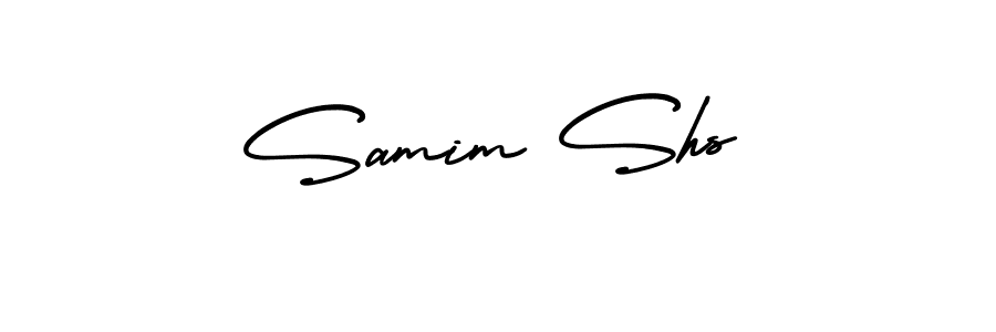 Use a signature maker to create a handwritten signature online. With this signature software, you can design (AmerikaSignatureDemo-Regular) your own signature for name Samim Shs. Samim Shs signature style 3 images and pictures png