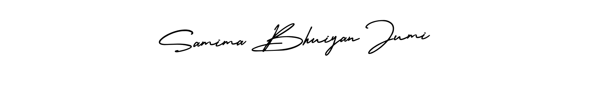 if you are searching for the best signature style for your name Samima Bhuiyan Jumi. so please give up your signature search. here we have designed multiple signature styles  using AmerikaSignatureDemo-Regular. Samima Bhuiyan Jumi signature style 3 images and pictures png