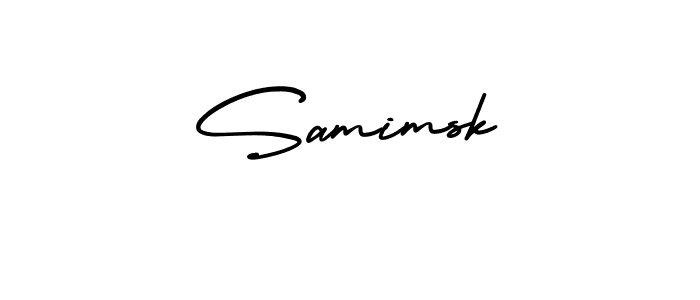 AmerikaSignatureDemo-Regular is a professional signature style that is perfect for those who want to add a touch of class to their signature. It is also a great choice for those who want to make their signature more unique. Get Samimsk name to fancy signature for free. Samimsk signature style 3 images and pictures png