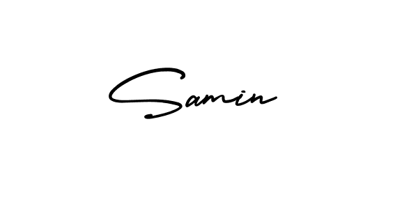 How to Draw Samin  signature style? AmerikaSignatureDemo-Regular is a latest design signature styles for name Samin . Samin  signature style 3 images and pictures png