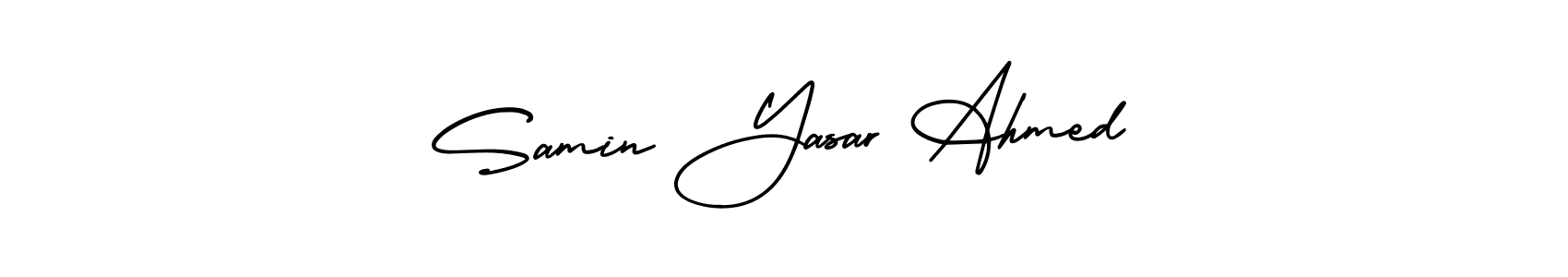 Make a short Samin Yasar Ahmed signature style. Manage your documents anywhere anytime using AmerikaSignatureDemo-Regular. Create and add eSignatures, submit forms, share and send files easily. Samin Yasar Ahmed signature style 3 images and pictures png