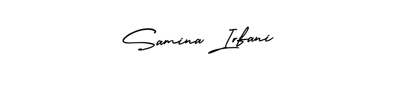 Also we have Samina Irfani name is the best signature style. Create professional handwritten signature collection using AmerikaSignatureDemo-Regular autograph style. Samina Irfani signature style 3 images and pictures png