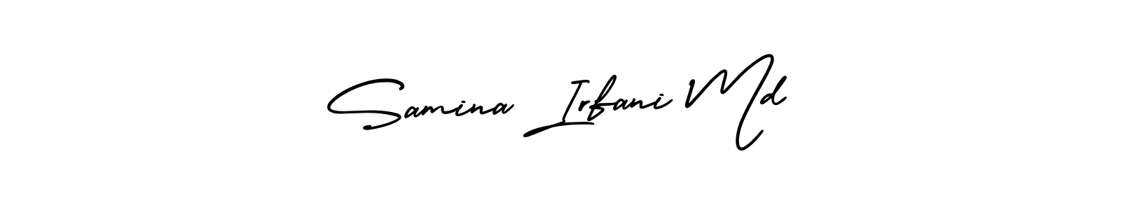 How to make Samina Irfani Md name signature. Use AmerikaSignatureDemo-Regular style for creating short signs online. This is the latest handwritten sign. Samina Irfani Md signature style 3 images and pictures png