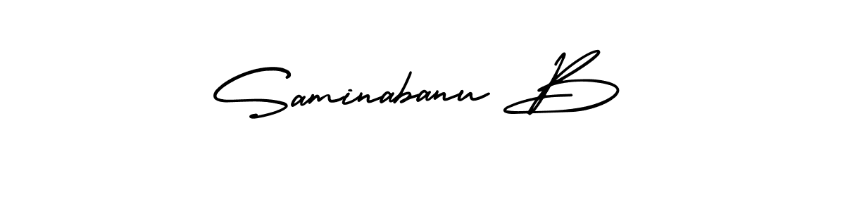 Make a short Saminabanu B signature style. Manage your documents anywhere anytime using AmerikaSignatureDemo-Regular. Create and add eSignatures, submit forms, share and send files easily. Saminabanu B signature style 3 images and pictures png