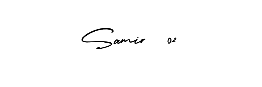 How to Draw Samir  02 signature style? AmerikaSignatureDemo-Regular is a latest design signature styles for name Samir  02. Samir  02 signature style 3 images and pictures png