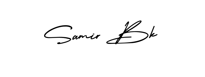 Check out images of Autograph of Samir Bk name. Actor Samir Bk Signature Style. AmerikaSignatureDemo-Regular is a professional sign style online. Samir Bk signature style 3 images and pictures png