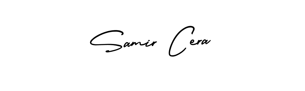 How to make Samir Cera signature? AmerikaSignatureDemo-Regular is a professional autograph style. Create handwritten signature for Samir Cera name. Samir Cera signature style 3 images and pictures png