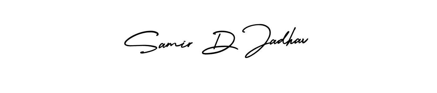 Create a beautiful signature design for name Samir D Jadhav. With this signature (AmerikaSignatureDemo-Regular) fonts, you can make a handwritten signature for free. Samir D Jadhav signature style 3 images and pictures png