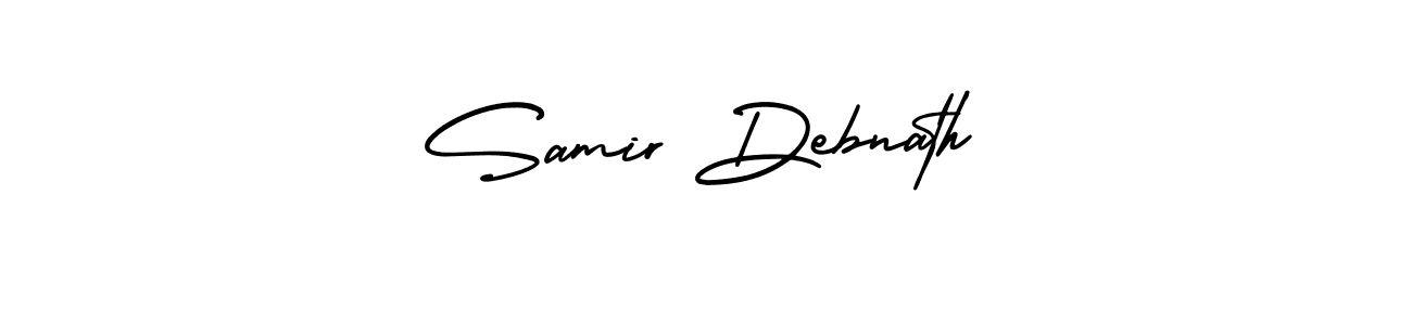 How to make Samir Debnath name signature. Use AmerikaSignatureDemo-Regular style for creating short signs online. This is the latest handwritten sign. Samir Debnath signature style 3 images and pictures png