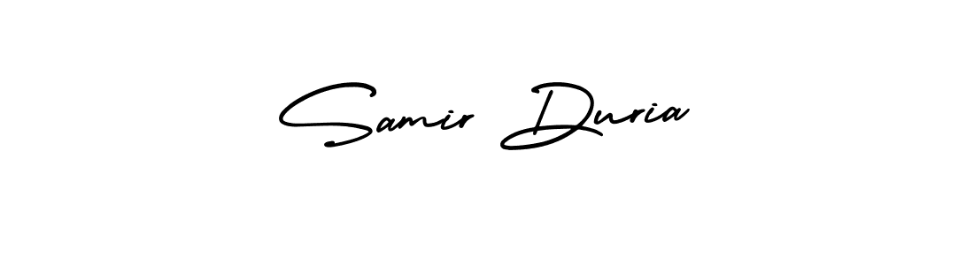 Use a signature maker to create a handwritten signature online. With this signature software, you can design (AmerikaSignatureDemo-Regular) your own signature for name Samir Duria. Samir Duria signature style 3 images and pictures png