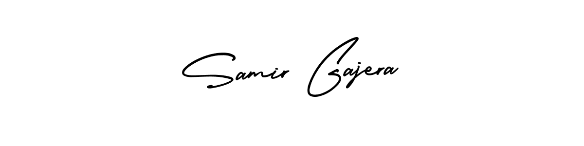 Create a beautiful signature design for name Samir Gajera. With this signature (AmerikaSignatureDemo-Regular) fonts, you can make a handwritten signature for free. Samir Gajera signature style 3 images and pictures png