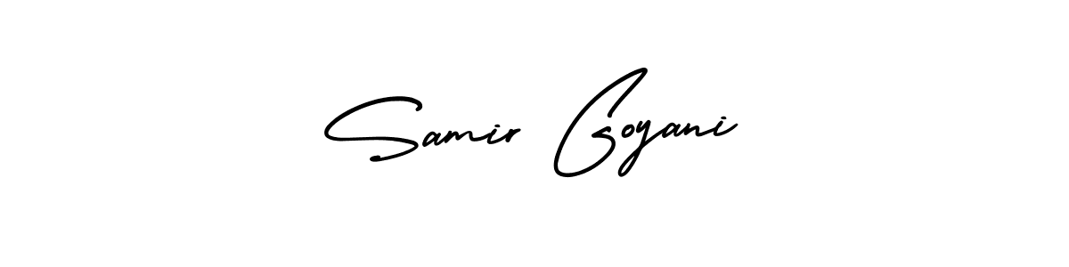Also we have Samir Goyani name is the best signature style. Create professional handwritten signature collection using AmerikaSignatureDemo-Regular autograph style. Samir Goyani signature style 3 images and pictures png