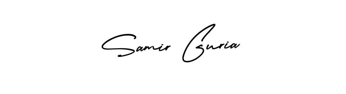 Use a signature maker to create a handwritten signature online. With this signature software, you can design (AmerikaSignatureDemo-Regular) your own signature for name Samir Guria. Samir Guria signature style 3 images and pictures png