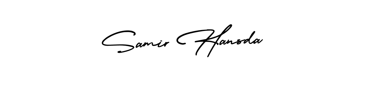 Also You can easily find your signature by using the search form. We will create Samir Hansda name handwritten signature images for you free of cost using AmerikaSignatureDemo-Regular sign style. Samir Hansda signature style 3 images and pictures png