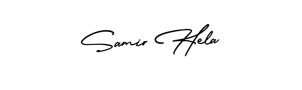 Make a beautiful signature design for name Samir Hela. With this signature (AmerikaSignatureDemo-Regular) style, you can create a handwritten signature for free. Samir Hela signature style 3 images and pictures png