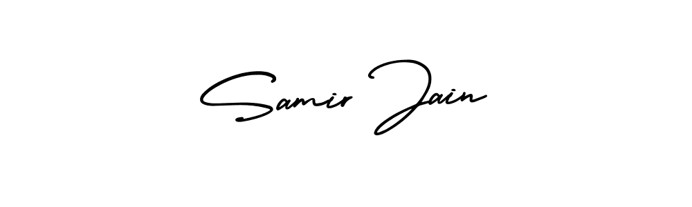 How to make Samir Jain name signature. Use AmerikaSignatureDemo-Regular style for creating short signs online. This is the latest handwritten sign. Samir Jain signature style 3 images and pictures png