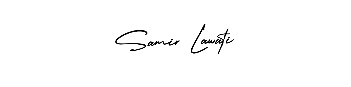Also You can easily find your signature by using the search form. We will create Samir Lawati name handwritten signature images for you free of cost using AmerikaSignatureDemo-Regular sign style. Samir Lawati signature style 3 images and pictures png