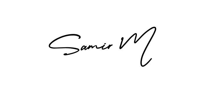 Also we have Samir M name is the best signature style. Create professional handwritten signature collection using AmerikaSignatureDemo-Regular autograph style. Samir M signature style 3 images and pictures png