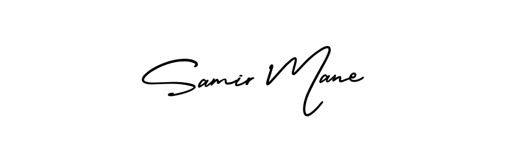 Make a beautiful signature design for name Samir Mane. With this signature (AmerikaSignatureDemo-Regular) style, you can create a handwritten signature for free. Samir Mane signature style 3 images and pictures png