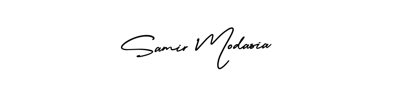 Use a signature maker to create a handwritten signature online. With this signature software, you can design (AmerikaSignatureDemo-Regular) your own signature for name Samir Modasia. Samir Modasia signature style 3 images and pictures png