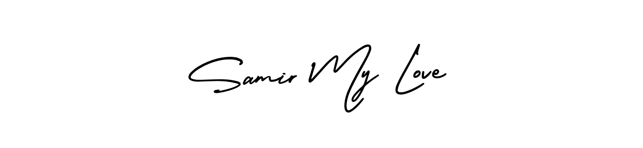 Make a beautiful signature design for name Samir My Love. With this signature (AmerikaSignatureDemo-Regular) style, you can create a handwritten signature for free. Samir My Love signature style 3 images and pictures png