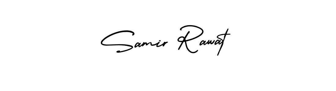 Make a short Samir Rawat signature style. Manage your documents anywhere anytime using AmerikaSignatureDemo-Regular. Create and add eSignatures, submit forms, share and send files easily. Samir Rawat signature style 3 images and pictures png