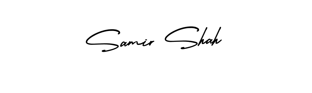 AmerikaSignatureDemo-Regular is a professional signature style that is perfect for those who want to add a touch of class to their signature. It is also a great choice for those who want to make their signature more unique. Get Samir Shah name to fancy signature for free. Samir Shah signature style 3 images and pictures png