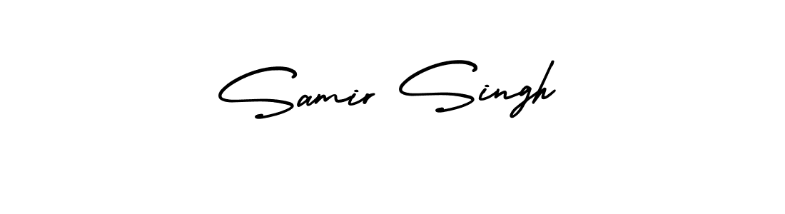 Samir Singh stylish signature style. Best Handwritten Sign (AmerikaSignatureDemo-Regular) for my name. Handwritten Signature Collection Ideas for my name Samir Singh. Samir Singh signature style 3 images and pictures png