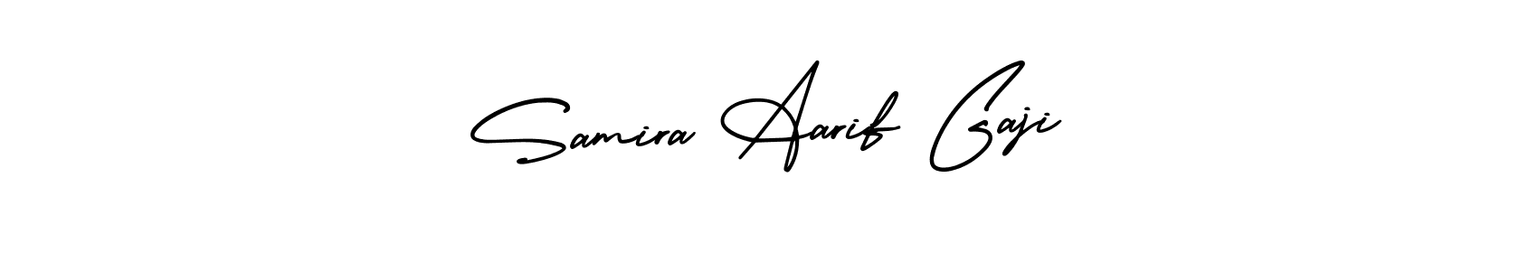Check out images of Autograph of Samira Aarif Gaji name. Actor Samira Aarif Gaji Signature Style. AmerikaSignatureDemo-Regular is a professional sign style online. Samira Aarif Gaji signature style 3 images and pictures png
