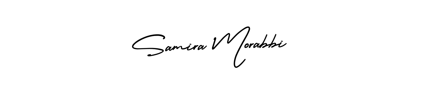 This is the best signature style for the Samira Morabbi name. Also you like these signature font (AmerikaSignatureDemo-Regular). Mix name signature. Samira Morabbi signature style 3 images and pictures png