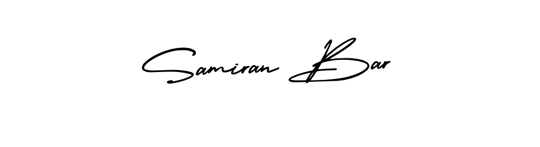 You can use this online signature creator to create a handwritten signature for the name Samiran Bar. This is the best online autograph maker. Samiran Bar signature style 3 images and pictures png
