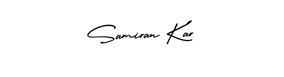 AmerikaSignatureDemo-Regular is a professional signature style that is perfect for those who want to add a touch of class to their signature. It is also a great choice for those who want to make their signature more unique. Get Samiran Kar name to fancy signature for free. Samiran Kar signature style 3 images and pictures png