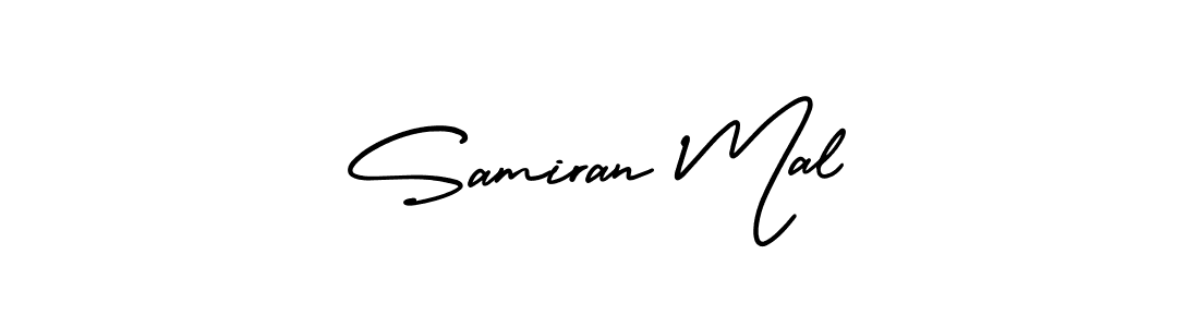 Samiran Mal stylish signature style. Best Handwritten Sign (AmerikaSignatureDemo-Regular) for my name. Handwritten Signature Collection Ideas for my name Samiran Mal. Samiran Mal signature style 3 images and pictures png