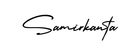 An effortless, minimalist signature concept for Samirkanta using AmerikaSignatureDemo-Regular design. Clean lines that look great on any document. Samirkanta signature style 3 images and pictures png