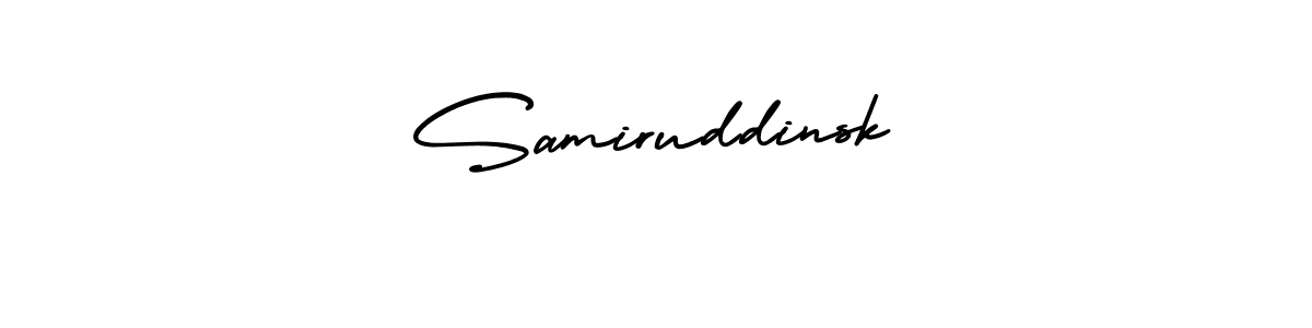 It looks lik you need a new signature style for name Samiruddinsk. Design unique handwritten (AmerikaSignatureDemo-Regular) signature with our free signature maker in just a few clicks. Samiruddinsk signature style 3 images and pictures png