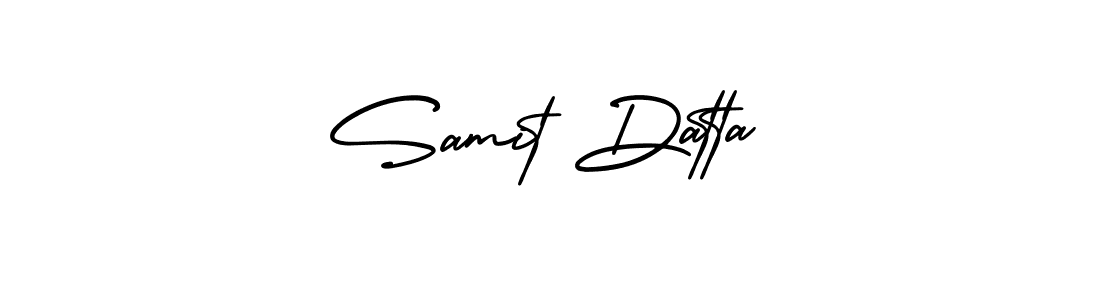 This is the best signature style for the Samit Datta name. Also you like these signature font (AmerikaSignatureDemo-Regular). Mix name signature. Samit Datta signature style 3 images and pictures png