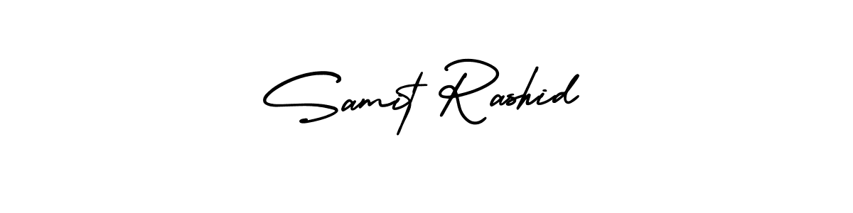 Samit Rashid stylish signature style. Best Handwritten Sign (AmerikaSignatureDemo-Regular) for my name. Handwritten Signature Collection Ideas for my name Samit Rashid. Samit Rashid signature style 3 images and pictures png