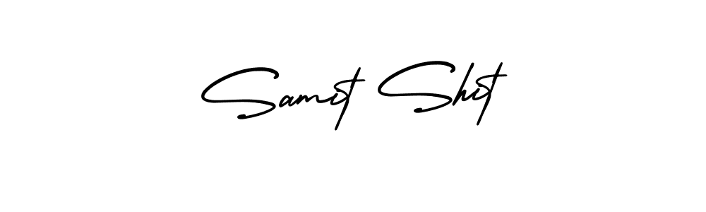 How to make Samit Shit name signature. Use AmerikaSignatureDemo-Regular style for creating short signs online. This is the latest handwritten sign. Samit Shit signature style 3 images and pictures png
