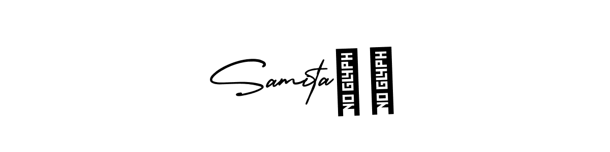 The best way (AmerikaSignatureDemo-Regular) to make a short signature is to pick only two or three words in your name. The name Samitaᥫ᭡ include a total of six letters. For converting this name. Samitaᥫ᭡ signature style 3 images and pictures png