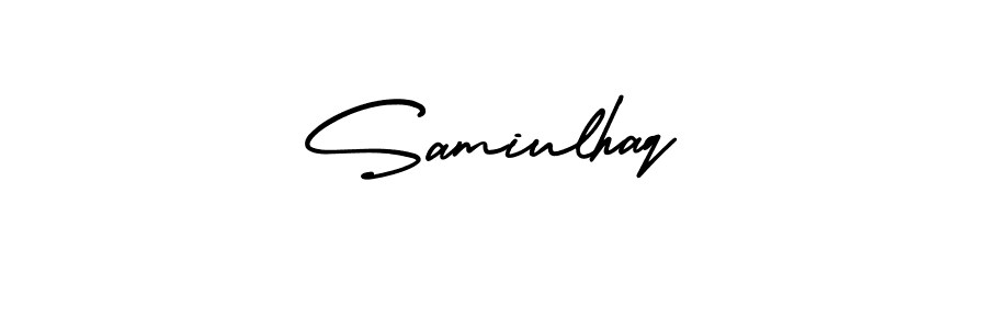 if you are searching for the best signature style for your name Samiulhaq. so please give up your signature search. here we have designed multiple signature styles  using AmerikaSignatureDemo-Regular. Samiulhaq signature style 3 images and pictures png