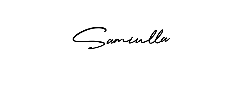 Create a beautiful signature design for name Samiulla. With this signature (AmerikaSignatureDemo-Regular) fonts, you can make a handwritten signature for free. Samiulla signature style 3 images and pictures png