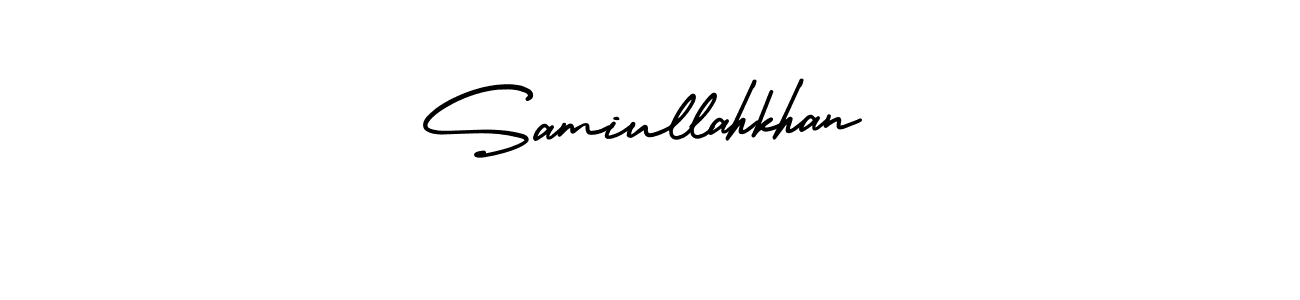 Also we have Samiullahkhan name is the best signature style. Create professional handwritten signature collection using AmerikaSignatureDemo-Regular autograph style. Samiullahkhan signature style 3 images and pictures png