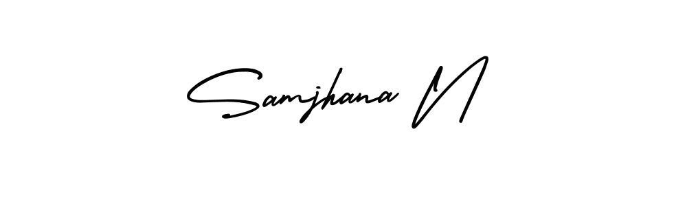 You can use this online signature creator to create a handwritten signature for the name Samjhana N. This is the best online autograph maker. Samjhana N signature style 3 images and pictures png