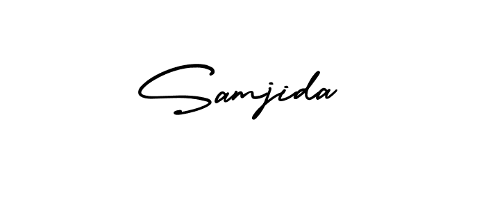 Also You can easily find your signature by using the search form. We will create Samjida name handwritten signature images for you free of cost using AmerikaSignatureDemo-Regular sign style. Samjida signature style 3 images and pictures png