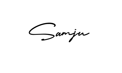 The best way (AmerikaSignatureDemo-Regular) to make a short signature is to pick only two or three words in your name. The name Samju include a total of six letters. For converting this name. Samju signature style 3 images and pictures png