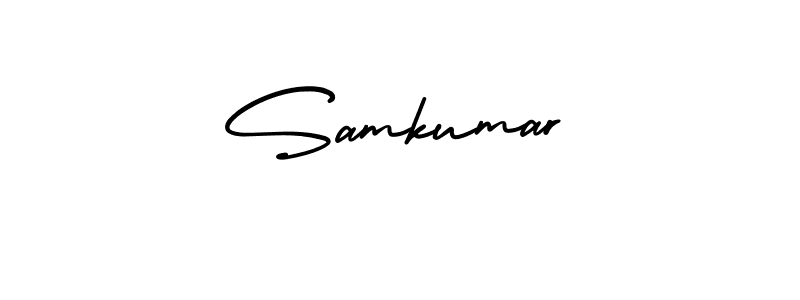 It looks lik you need a new signature style for name Samkumar. Design unique handwritten (AmerikaSignatureDemo-Regular) signature with our free signature maker in just a few clicks. Samkumar signature style 3 images and pictures png