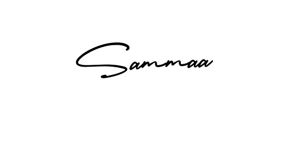 The best way (AmerikaSignatureDemo-Regular) to make a short signature is to pick only two or three words in your name. The name Sammaa include a total of six letters. For converting this name. Sammaa signature style 3 images and pictures png